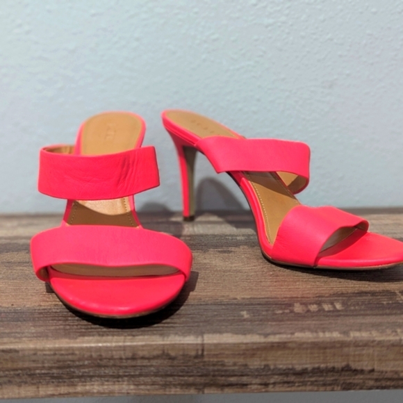 J Crew Pink Stiletto Heels with Open-Toe Design - Picture 3 of 6